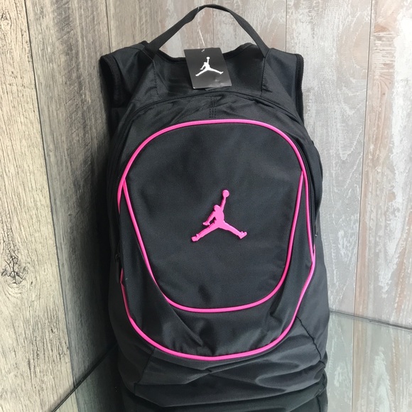 Nike Handbags - Nike Air Jordan Jumpmen Time Backpack Black Pink